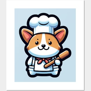 Chef corgi Posters and Art